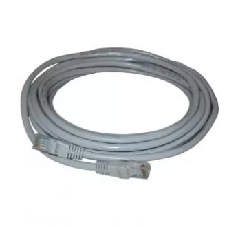 Síťový LAN kabel UTP patchcord, Cat.5e, RJ45 samec - RJ45 samec, 15 m, nestíněný, šedý, Logo blistr