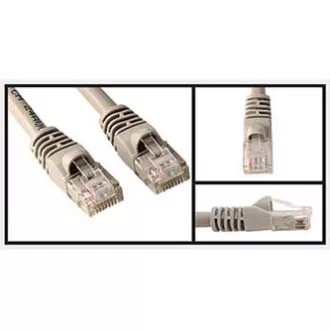 Síťový LAN kabel FTP patchcord, Cat.5e, RJ45 samec - RJ45 samec, 20 m, stíněný, šedý, economy