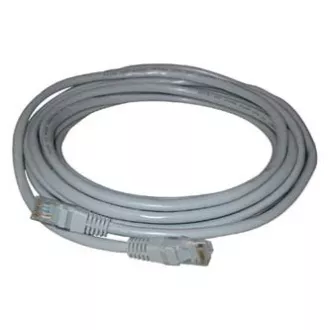 Síťový LAN kabel FTP patchcord, Cat.5e, RJ45 samec - RJ45 samec, 20 m, stíněný, šedý, economy
