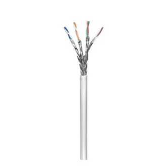 Síťový LAN kabel S/FTP kabel, Cat.6, Lanko - Lanko, 305 m, dvojitě stíněný, CCA, šedý