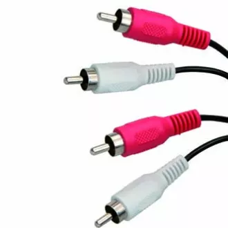Audio kabel 2x CINCH samec - 2x CINCH samec, 5m, černá