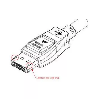 Video kabel DisplayPort samec - HDMI samec, 5m, černý