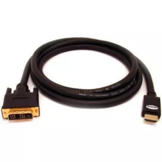 Video kabel DVI (18+1) samec - HDMI samec, 5m, černý, DOPRODEJ