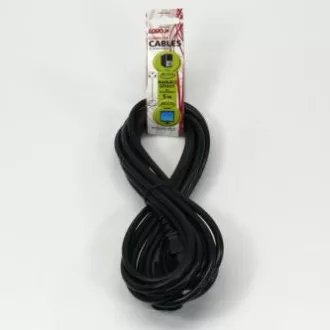 Síťový kabel 230V prodlužovací, C13 - C14, 5m, VDE approved, černý, Logo