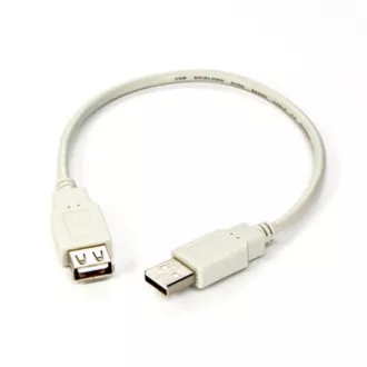Logo USB prodlužka (2.0), USB A samec - USB A samice, 0.3m, bílá, blistr