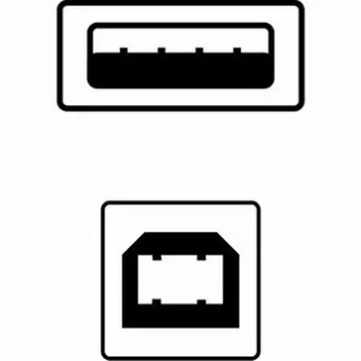 Logo USB kabel (2.0), USB A samec - USB B samec, 1.8m