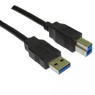 USB kabel (3.0), USB A samec - USB3.0 B samec, 1.8m, černý USB kabel (3.0), USB A samec - USB3.0 B samec, 1.8m, černý