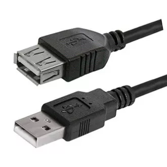Logo USB prodlužka (2.0), USB A samec - USB A samice, 1.8m, černá Logo USB prodlužka (2.0), USB A samec - USB A samice, 1.8m, černá