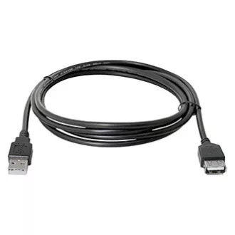 Logo USB prodlužka (2.0), USB A samec - USB A samice, 1.8m, černá, blistr