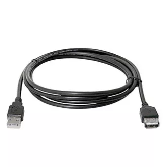 Logo USB prodlužka (2.0), USB A samec - USB A samice, 3m, černá