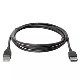 Logo USB prodlužka (2.0), USB A samec - USB A samice, 3m, černá, blistr