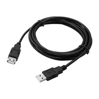Logo USB prodlužka (2.0), USB A samec - USB A samice, 3m, černá, blistr