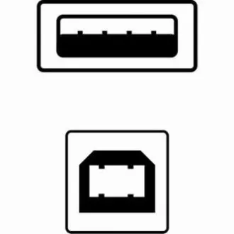 USB kabel (2.0), USB A samec - USB B samec, 5m, černý