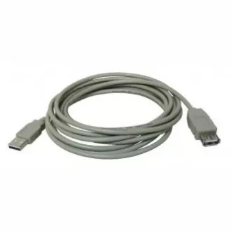 Logo USB prodlužovací kabel (2.0), USB A samec - USB A samice, 5m, šedý, DOPRODEJ