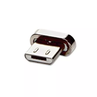 USB kabel s koncovkami (2.0), USB A samec - microUSB samec + Apple Lightning samec + USB C sam, 1m, kulatý, opletený, stříbrný, ma