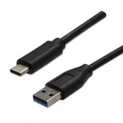 USB kabel (3.2 gen 2), USB A samec - USB C samec, 1m, 10 Gb/s, 5V/3A, černý