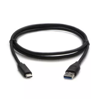 USB kabel (3.2 gen 2), USB A samec - USB C samec, 1m, 10 Gb/s, 5V/3A, černý