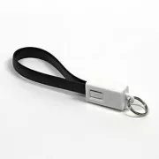 USB kabel (2.0), USB A samec - microUSB samec, 49160, 0.2m, černý, klíčenka, DOPRODEJ