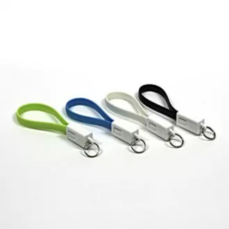 USB kabel (2.0), USB A samec - microUSB samec, 49160, 0.2m, černý, klíčenka, DOPRODEJ