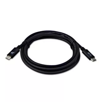 Logo USB kabel (3.2 gen 1), USB C samec - USB C samec, 1m, 5 Gb/s, 5V/3A, černý, blistr, DOPRODEJ