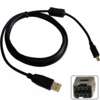 Logo USB kabel (2.0), USB A samec - 8-pin samec, 26726, 1.8m, černý, MINOLTA, DOPRODEJ