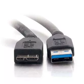USB kabel (3.0), USB A samec - USB micro B samec, 0.5m, černý