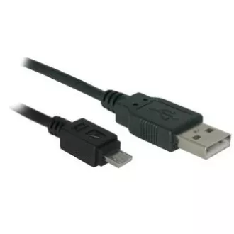 USB kabel (2.0), USB A samec - microUSB samec, 1.8m, černý