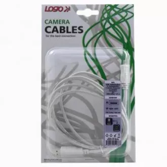 Logo USB kabel (2.0), USB A samec - 4-pin samec, 1.8m, černý, blistr, FUJI