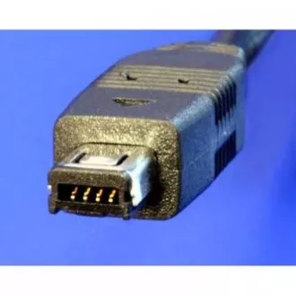 Logo USB kabel (1.1), USB A samec - 4-pin samec, 0.7m, navíjecí, černý, HIROSE