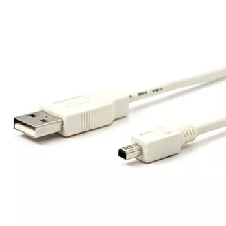 USB kabel (2.0), USB A samec - 4-pin samec, 1.8m, bílý, MITSUMI, DOPRODEJ