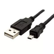 Logo USB kabel (2.0), USB A samec - 8-pin samec, 1.8m, černý, blistr, PANASONIC