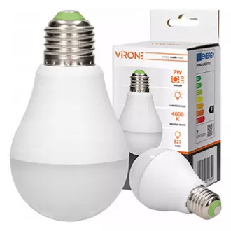 LED žárovka Virone E27, 220-240V, 7W, 825lm, 4000k, neutrální bílá, 25000h, se senzorem pohybu