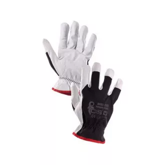 Kombinované rukavice TECHNIK PLUS, černo-bílé