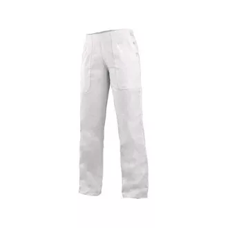 Dámské kalhoty DARJA s pasem do gumy, bílé