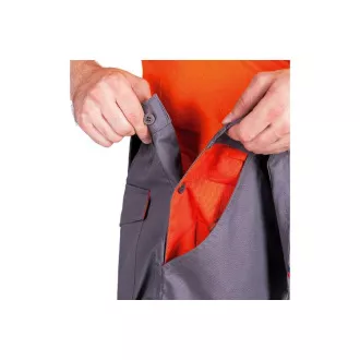 DESMAN kalhoty lacl šedá/oranžová