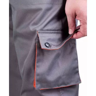 DESMAN kalhoty do pasu šedá/oranžová