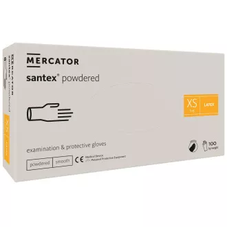 SANTEX POWDERED – Latexové pudrované rukavice tělové, 100 ks