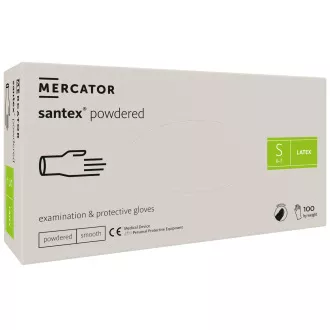 SANTEX POWDERED – Latexové pudrované rukavice tělové, 100 ks