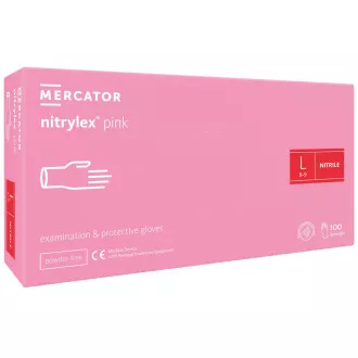 NITRYLEX PINK - Nitrilové rukavice (bez pudru) růžové, 100 ks