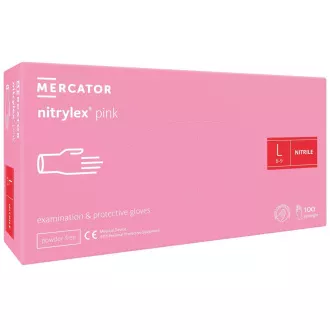 NITRYLEX PINK - Nitrilové rukavice (bez pudru) růžové, 100 ks