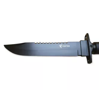 Taktický nůž MILITARY FINKA SURVIVAL 35 cm černý/stříbrný