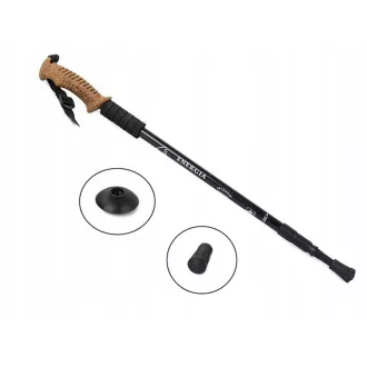 Trekingové hole Nordic Walking s ergonomickou, korkovou rukojetí, 135 cm, 2 ks