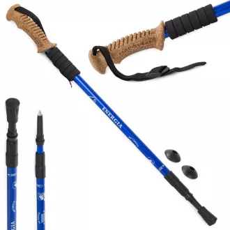 Trekingové hole Nordic Walking s ergonomickou, korkovou rukojetí, 135 cm, 2 ks