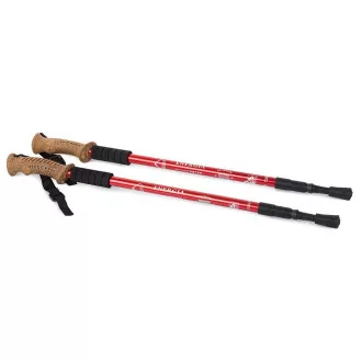Trekingové hole Nordic Walking s ergonomickou, korkovou rukojetí, 135 cm, 2 ks
