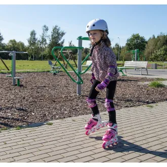 Kolečkové brusle 4v1 Enero KIDS - růžovo-bílé