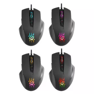 Defender Wolverine GM-700L RGB Myš drátová, černá, 12800DPI
