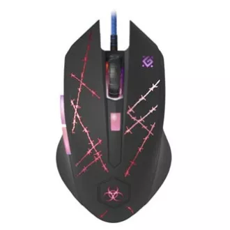 Myš drátová, Defender Forced GM-020L, černá, optická, 3200DPI Myš drátová, Defender Forced GM-020L, černá, optická, 3200DPI
