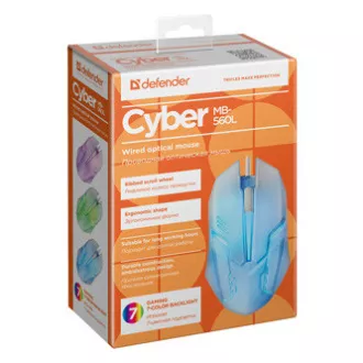 Defender Cyber MB-560L Myš drátová, bílá, 1200DPI