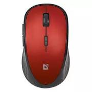 Myš bezdrátová, Defender Hit MM-415, černo-červená, optická, 1600DPI