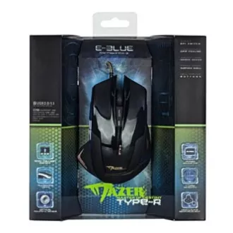 E-blue Mazer R Myš drátová, černá, 2400DPI